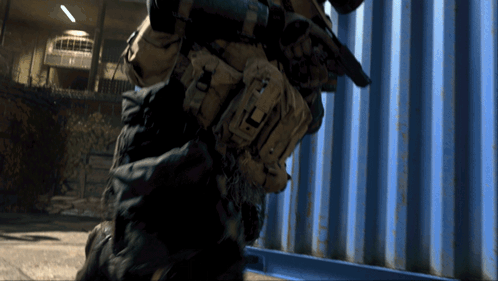 Warzone Gas Masked Running Fast GIF