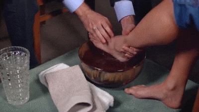 Washing And Cleaning Foot Fetish GIF