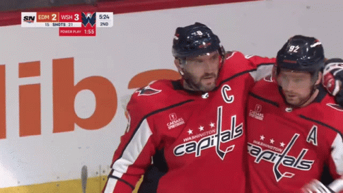Washington Capitals Players Hugging