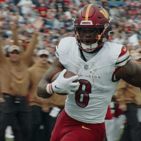 Washington Commanders Brian Robinson Jr Runs Hold Ball GIF