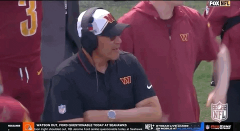 Washington Commanders Coach Shouts GIF