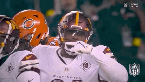 Washington Commanders Javontae Jean Baptiste Wipes Mouth Finger GIF