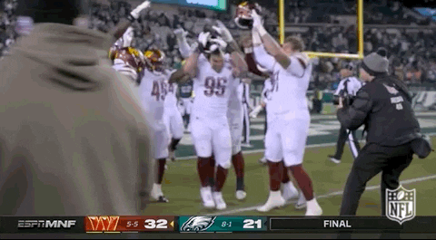 Washington Commanders Jumping Happily GIF