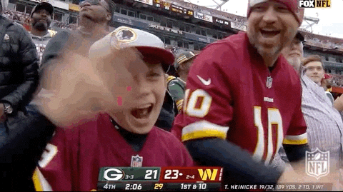 Washington Commanders Kid Happy Fan GIF