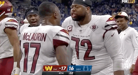 Washington Commanders Mclaurin Leno Jr Shouts Each Other GIF