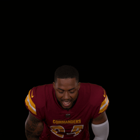 Washington Commanders Player 24 Raises Arms GIF