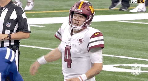 Washington Commanders Player 4 Raises Arms GIF