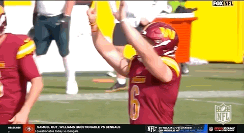 Washington Commanders Slye Fist Bumps Burgess GIF