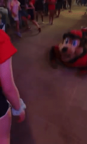 Washington Nationals Mascot Laying Down