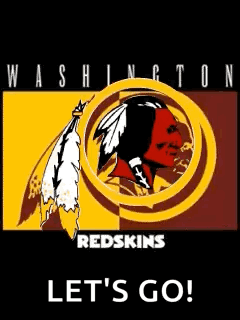 Washington Redskins Poster With Native American GIF