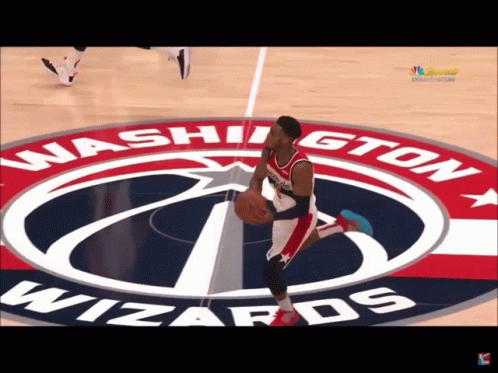 Washington Wizards Dribbling Ball GIF