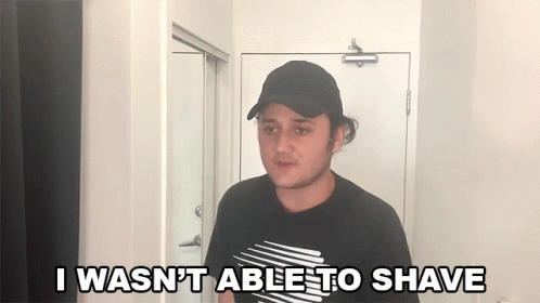 Wasn't Able To Shave My Hairy Beard GIF