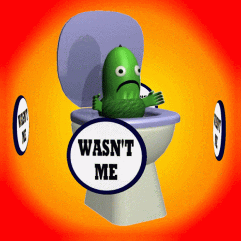 Wasnt Me Toilet Monster GIF