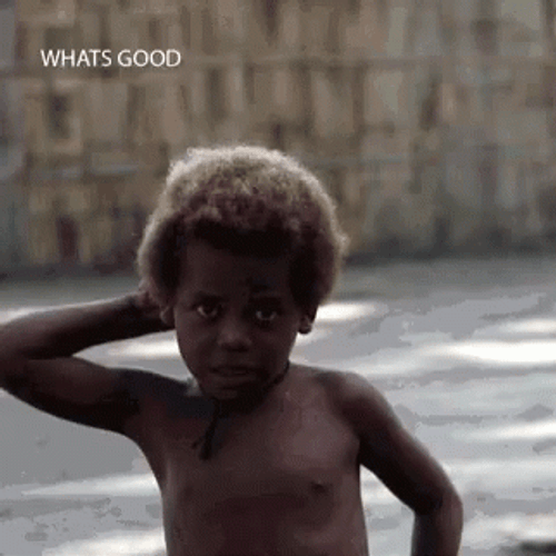 Wassup Cute Kid Asking What's Good Meme GIF