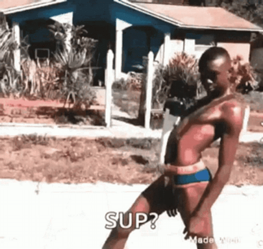 Wassup Funny Slide Swag In Trunks GIF