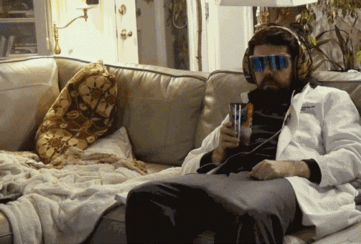 Wassup Relaxing In Couch  GIF