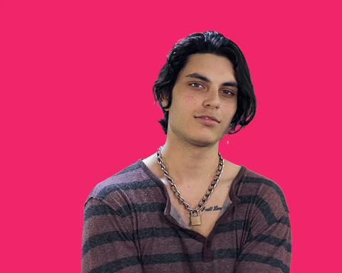 Wassup Samuel Larsen Pink Background GIF