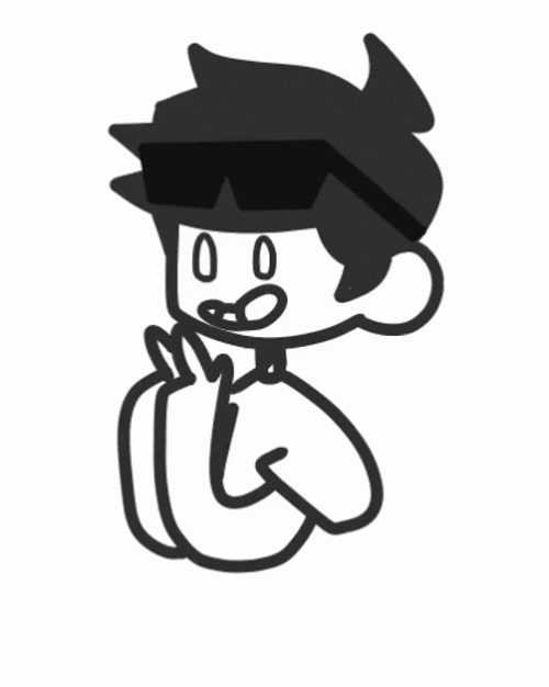 Wassup Stickman Pointing Fingers Animated Sketch GIF