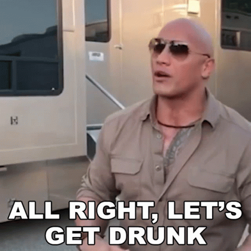 Wasted Let's Get Drunk Dwayne Johnson GIF