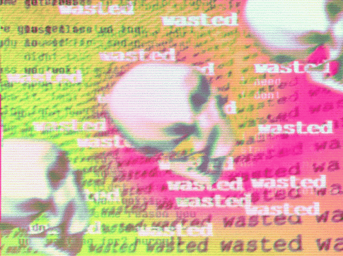 Wasted Skulls Glitch GIF
