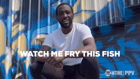 Watch Bud Crawford Fry The Fish GIF