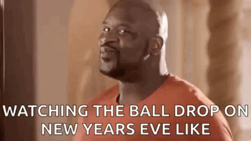 Watching Ball Drop Shaquille O'neal GIF