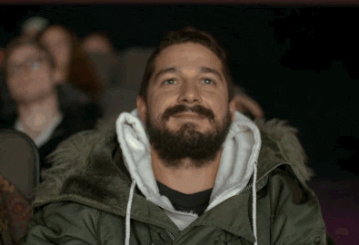 Watching Shia Labeouf At Cinema GIF