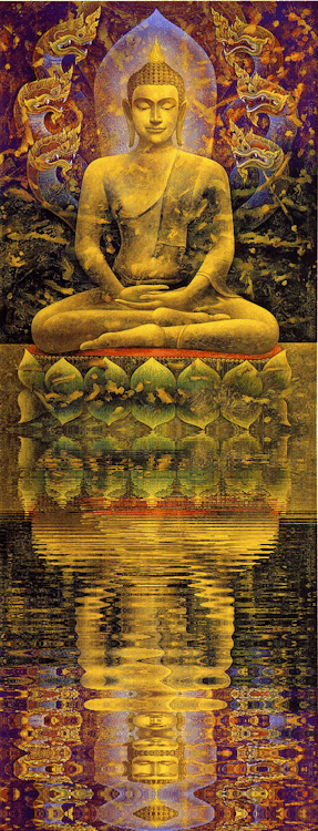 Water Buddha Symbolizing Life GIF