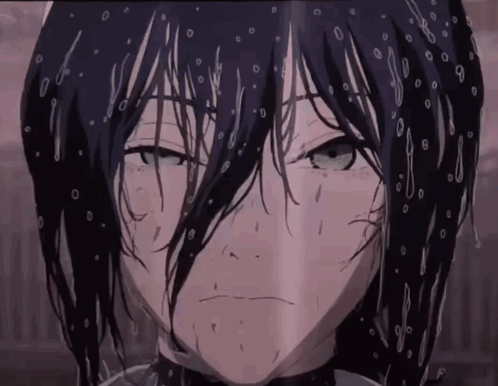 Water Drops on Face Close Up