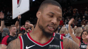 Water Poured On Damian Lillard GIF