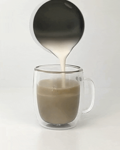 Water Pouring Milk On Coffee GIF