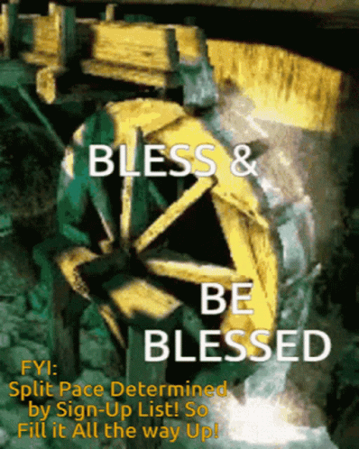 Water Wheel with Bless and Be Blessed
