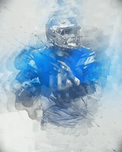 Watercolor Football Player Number 8