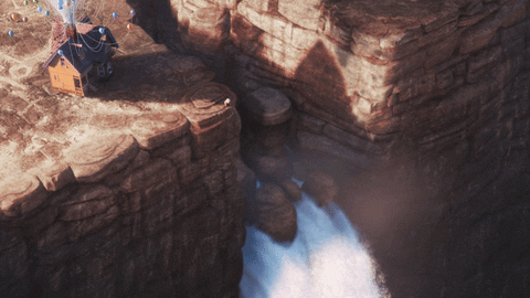 Waterfall Animated Up Movie Pixar GIF