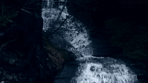 Waterfall Calm Clear Blue Atmosphere GIF
