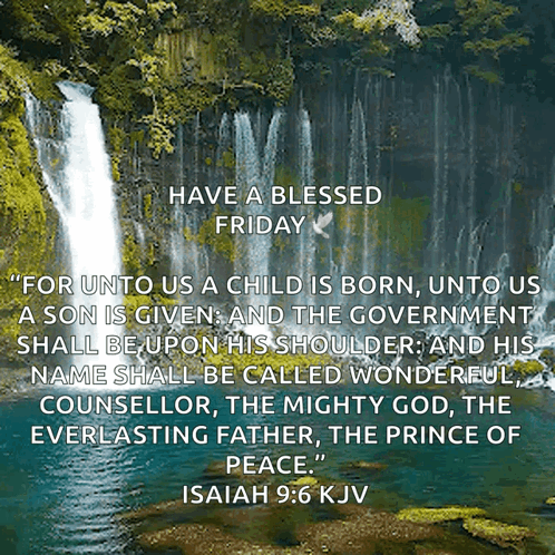 Waterfall Have A Blessed Friday GIF