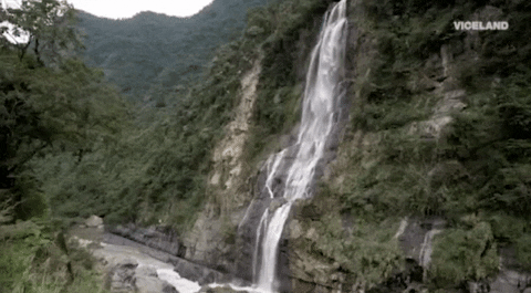 Waterfall Mountain Motion Edit Viceland Huang’s World GIF