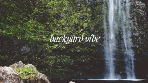 Waterfall With Backyard Vibe GIF
