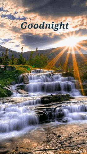 Waterfall With Goodnight