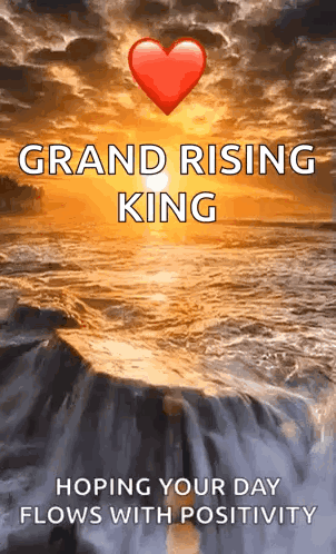 Waterfall With Grand Rising King Hope Your Day Flows With Positivity GIF