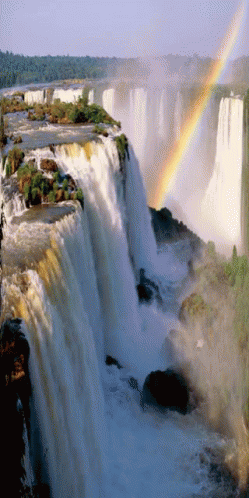 Waterfall With Rainbow GIF