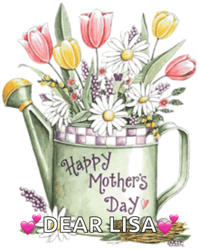 Watering Can With Flowers Happy Mothers Day