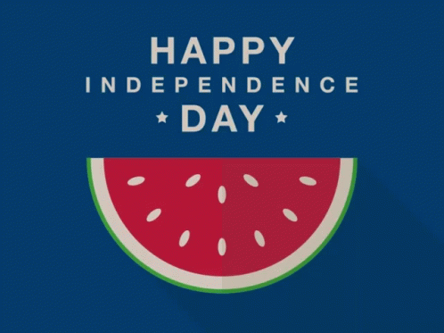 Watermelon With Happy Independence Day