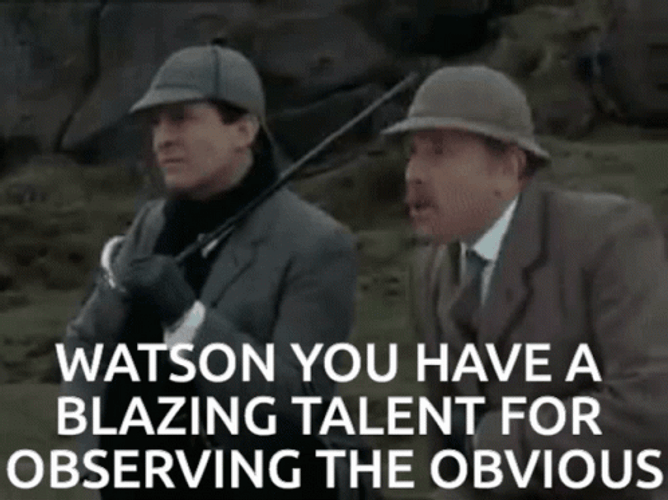 Watson At Sherlock Holmes GIF