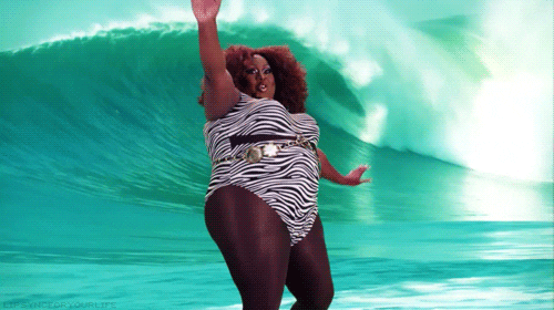 Latrice Royale Surfing On The Waves GIF