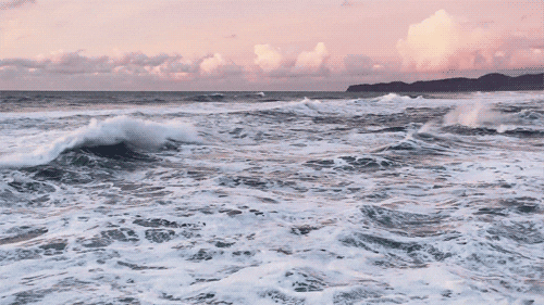 Splashing Waves On The Sea GIF