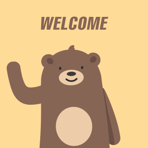 Waving Bear Welcome GIF