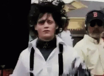 Waving Edward Scissorhands GIF