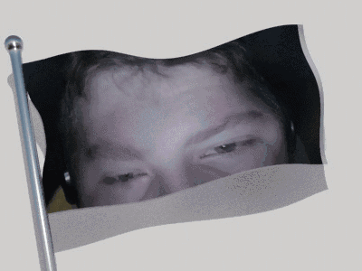 Waving Flag With Face
