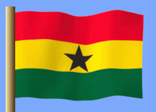 Waving Ghana Flag In Pole GIF